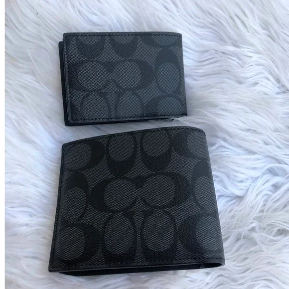 New 🎀 Coach 3 In 1 Wallet In Signature Canvas With Ski Patches - Picture 3 of 10